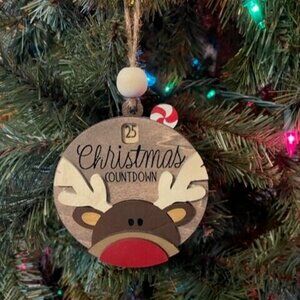 Ornaments Countdown to Christmas Sliding Ornament Reindeer